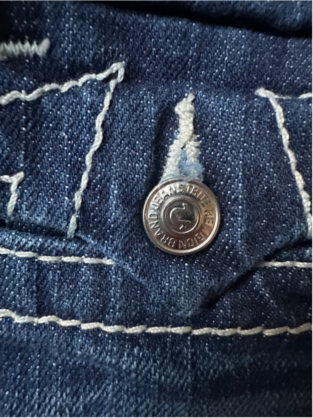 True Religion Joey Low Rise Denim Micro Shorts Made in USA Size 28 - Picture 7 of 7
